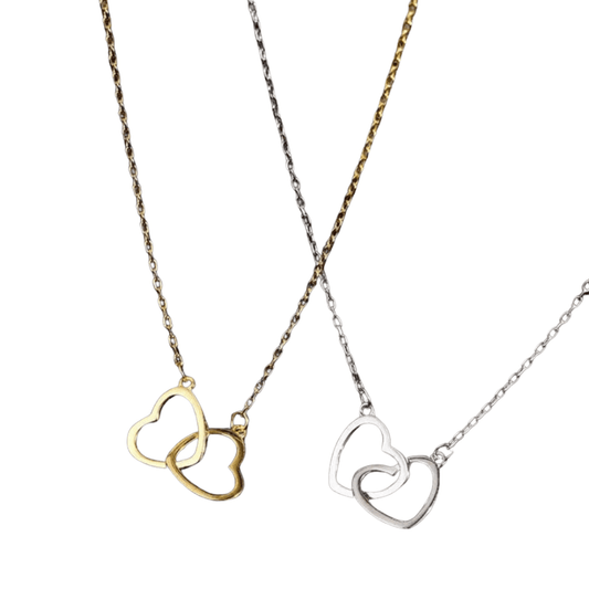Dual-tone artificial neck locket in gold and silver colors