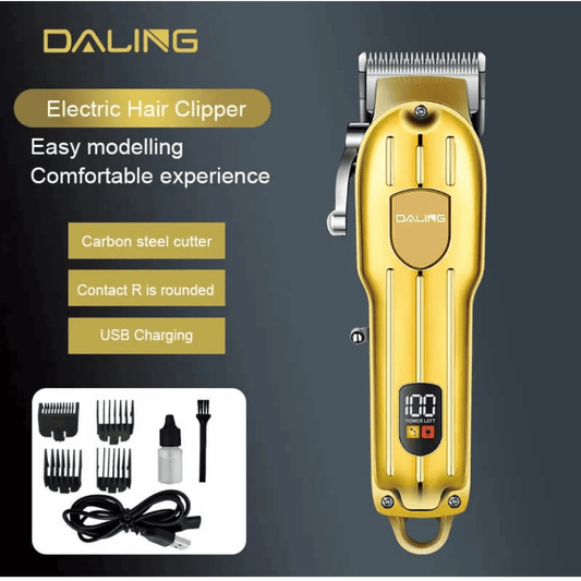 Golden clipper highlighting LED display and build quality