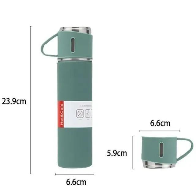 Dimension chart of green stainless steel flask