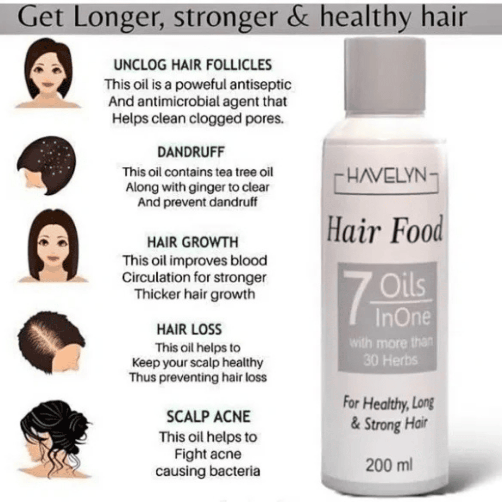 Key features of Havelyn Hair Food Oil with 7 oils