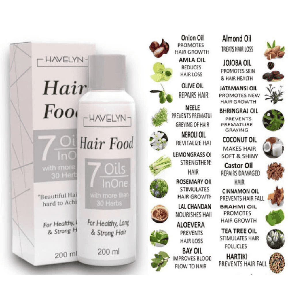 Natural oils blend used in Havelyn 7-in-1 Hair Oil