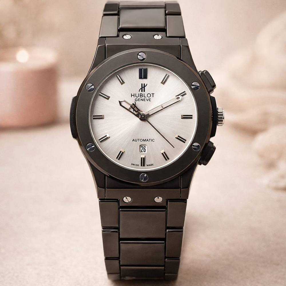 Hublot Men's Date Working Stainless Steel Watch Buy Online Pakistan