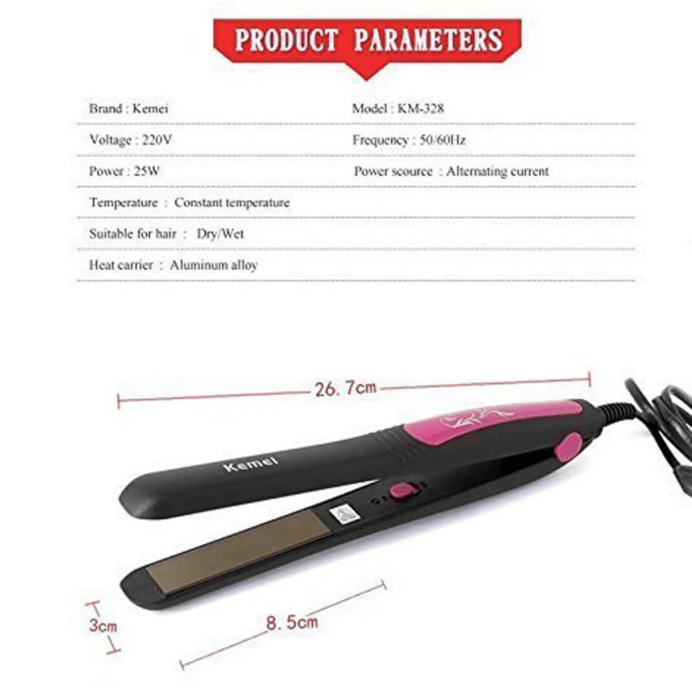Highlighted features of Kemei KM-328 hair straightener