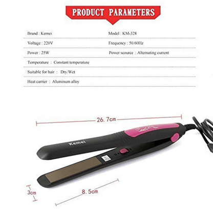Highlighted features of Kemei KM-328 hair straightener