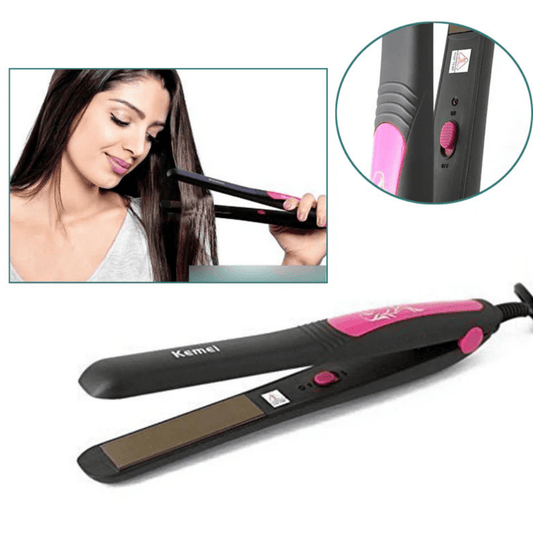 Front view of Kemei KM-328 hair straightener