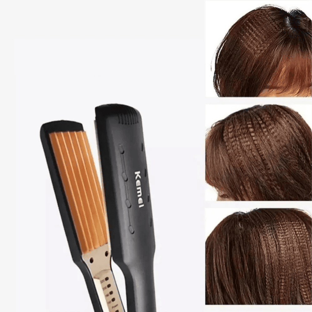 Kemei KM-472 being used by a model for hair styling