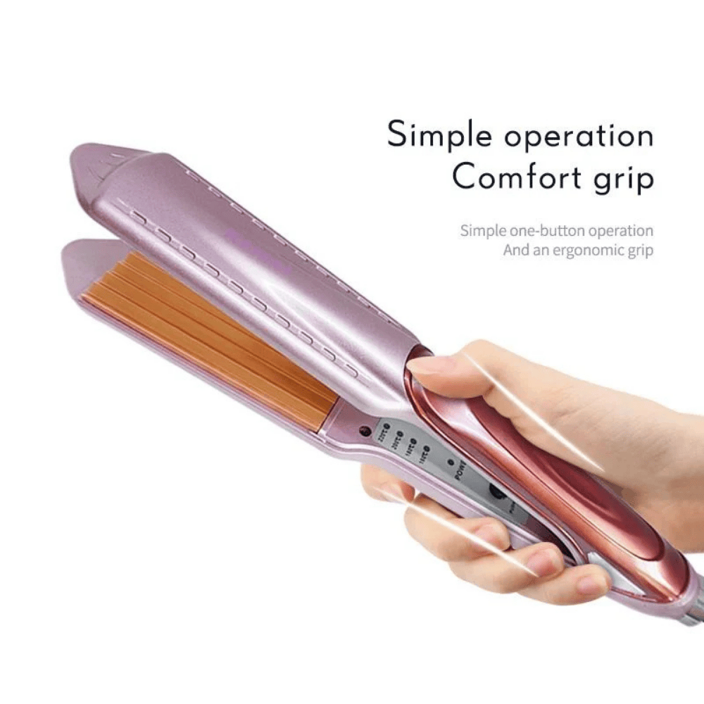 Front view of Kemei KM-473 Hair Straightener