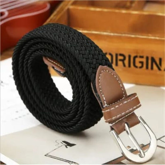 Black Knitted Stretchable Belt with Stylish Buckle – ShopFirst.pk