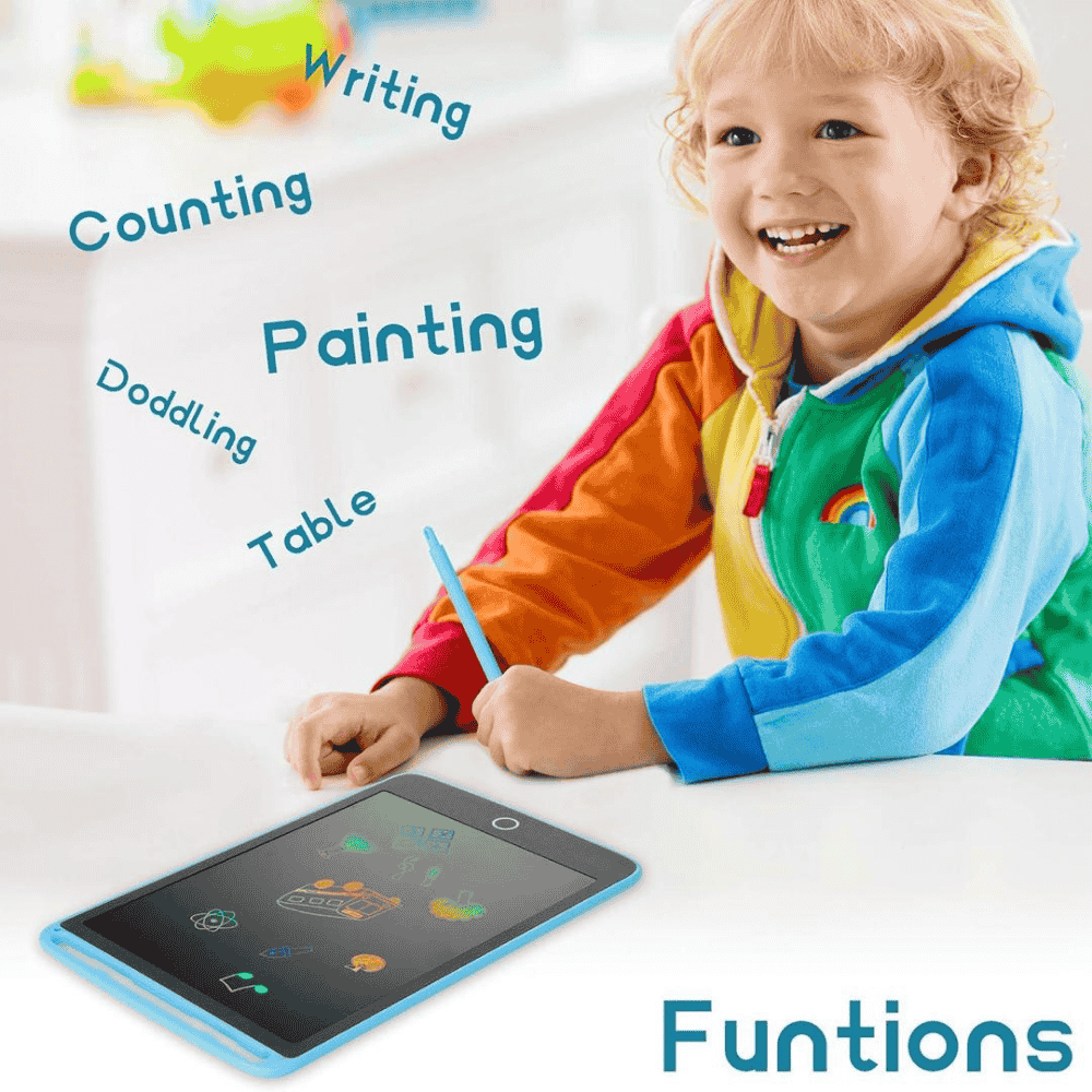 Interactive image showing playtime with LCD tablet