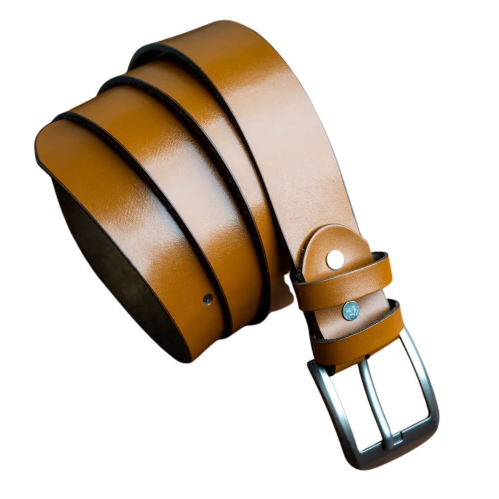 Stylish Camel Leather Dress Belt – Men’s Accessories Pakistan