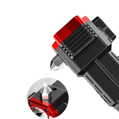 Close-up of the flashlight's upper side, highlighting the LED light
