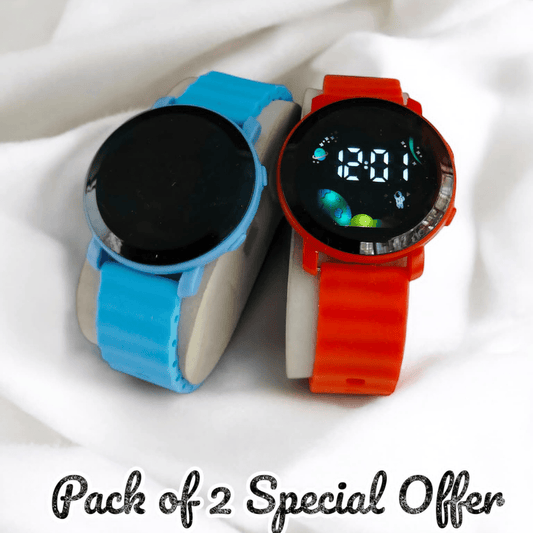Close-up of the LED watch for kids.