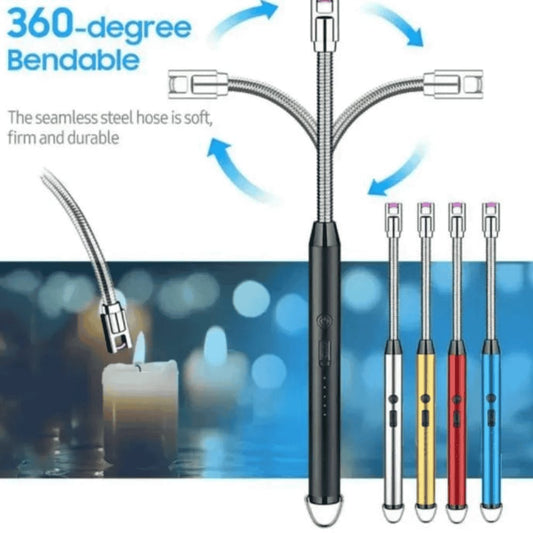 Close-up view of the electric arc lighter ignition tip