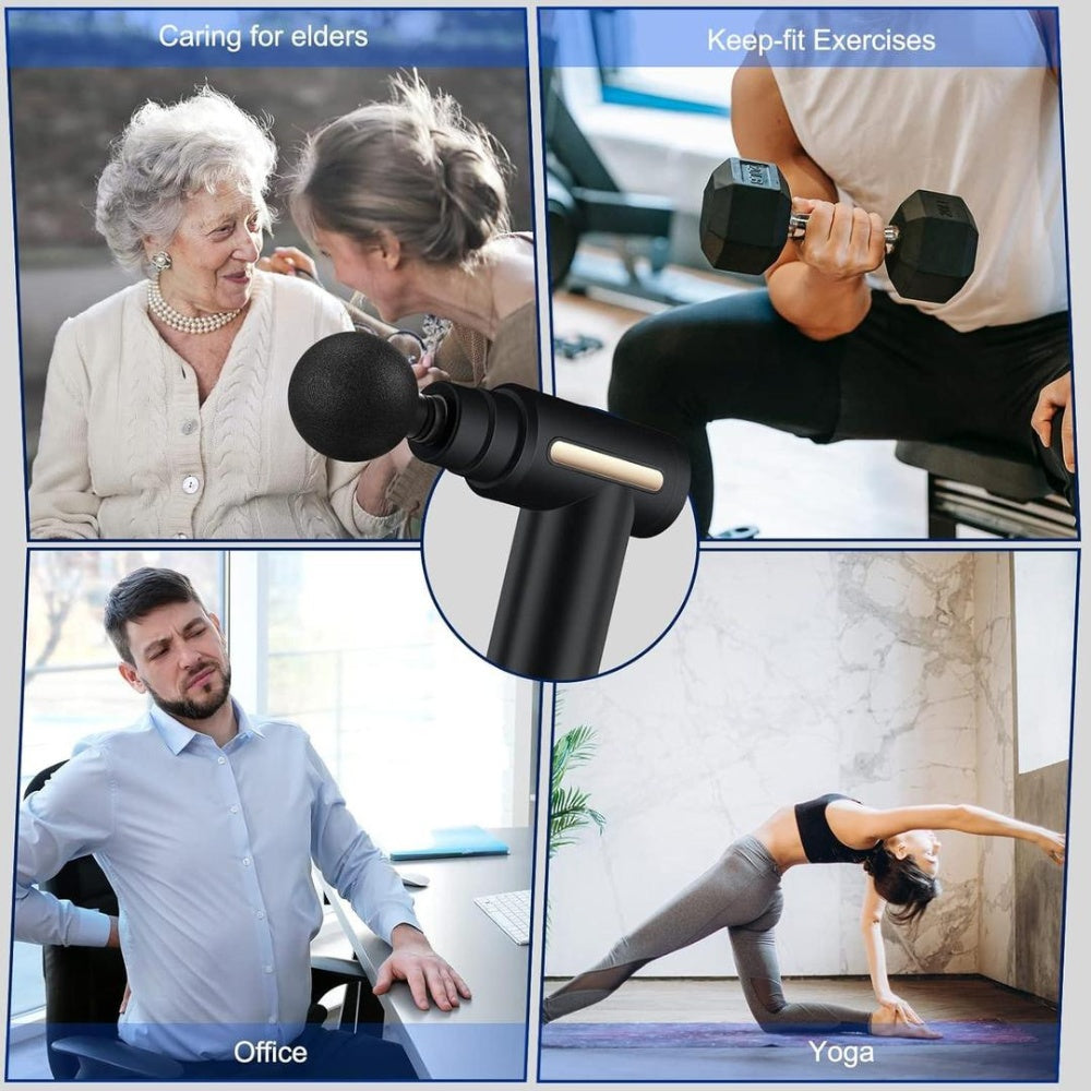 Deep Tissue Massage Gun Electric Full Body Equipment Set
