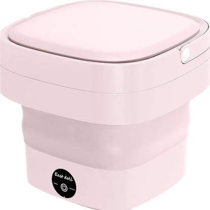 Detailed close-up of the mini washing machine's features
