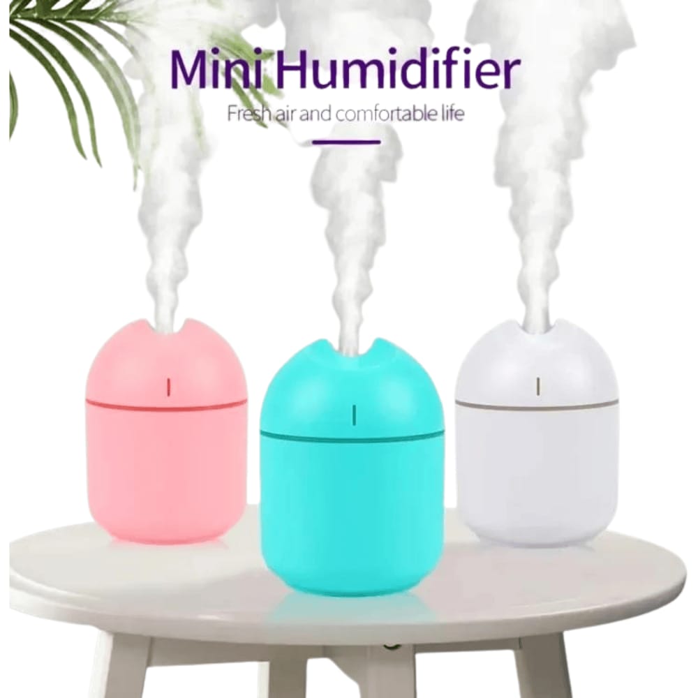multiple-color mini humidifier options displayed side by side