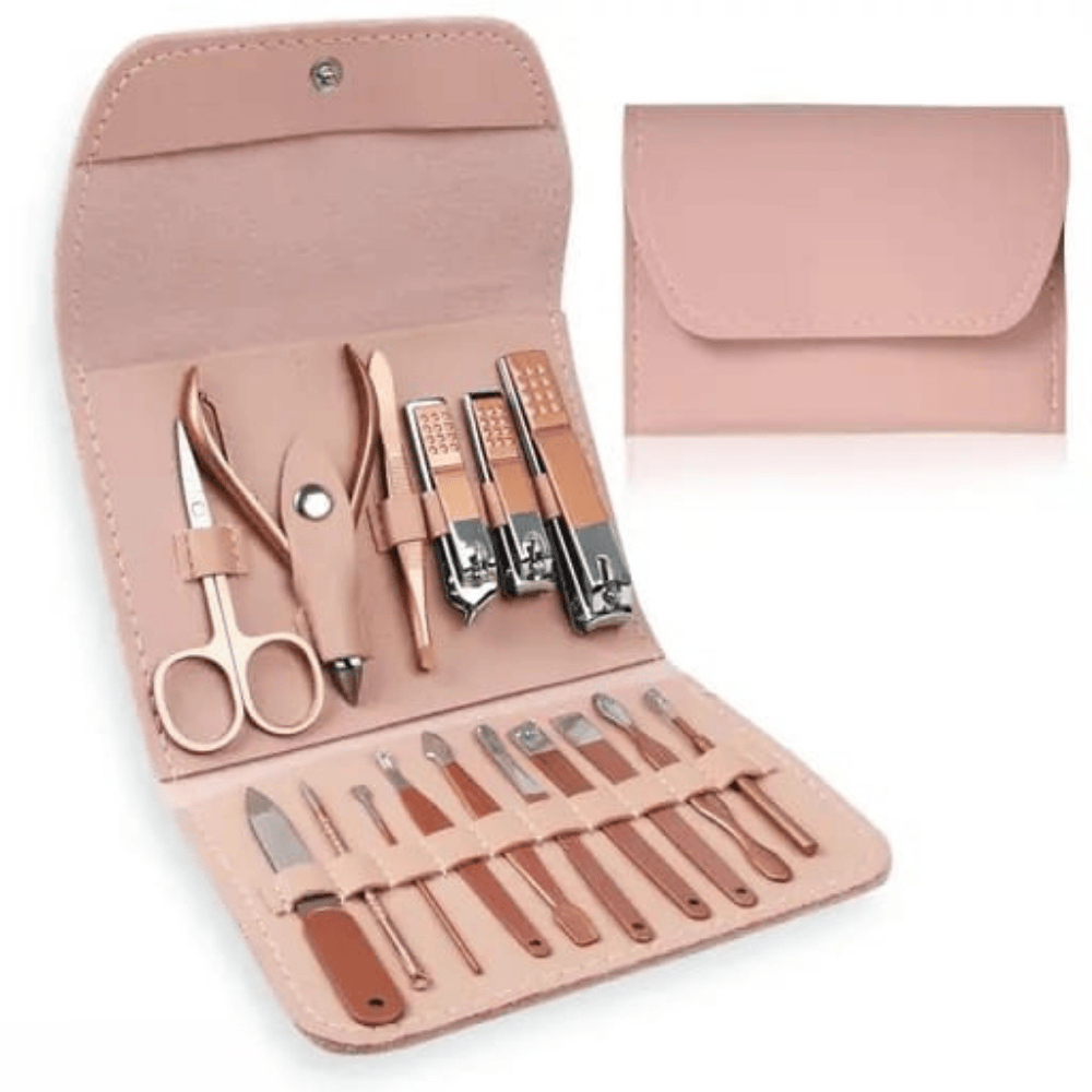Nail Cutter Kit in Various Colors with Portable Folding Case