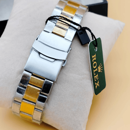 Image showing the back and double-lock mechanism of the Rolex watch