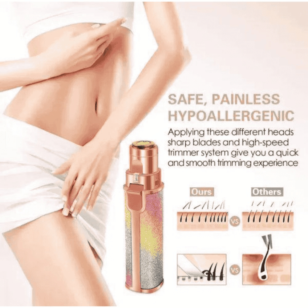 safe-painless-flawless-2in1-eyebrow-trimmer for gentle facial hair removal