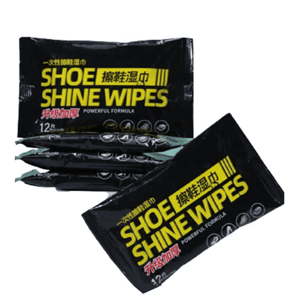 Exterior packaging of the shoe cleaning wipes