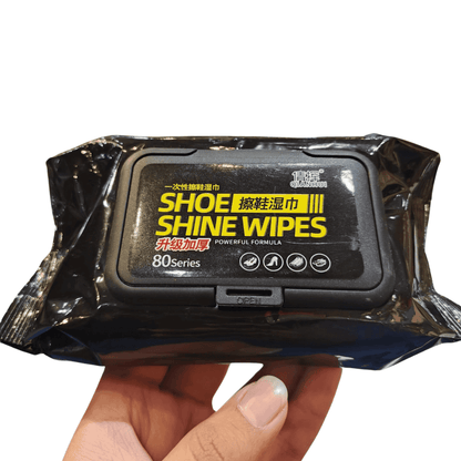Top view of the 80-piece shoe cleaning wipes pack