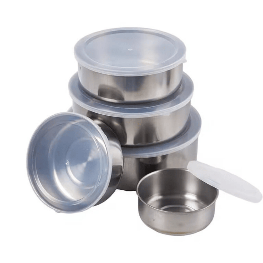 5-Pieces Stainless Steel Food Storage Containers Set