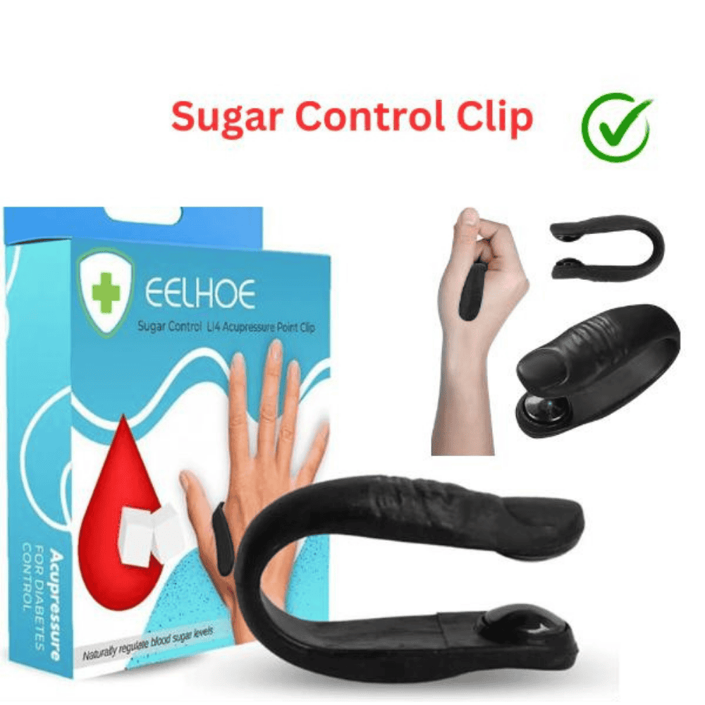 Branded view of sugar control acupressure point clip