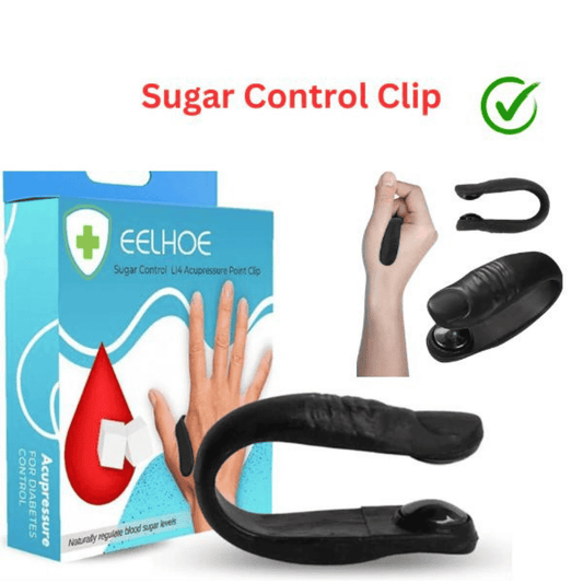 Branded view of sugar control acupressure point clip