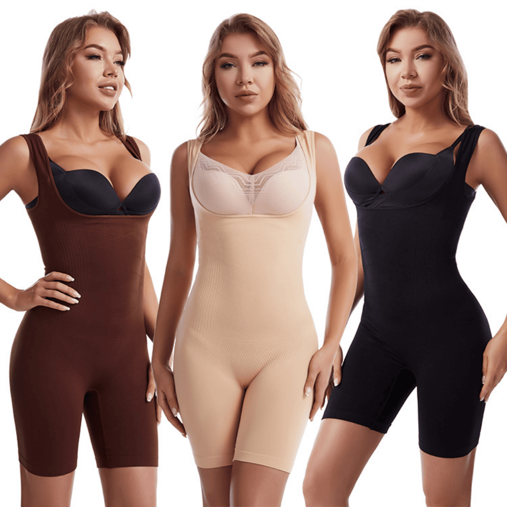 Full Body Shaper – Cross Notch Design, Adjustable Upper Breast, Stretch Lycra