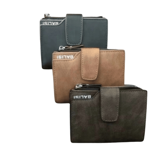 three-colors showing all available color options of the wallet set