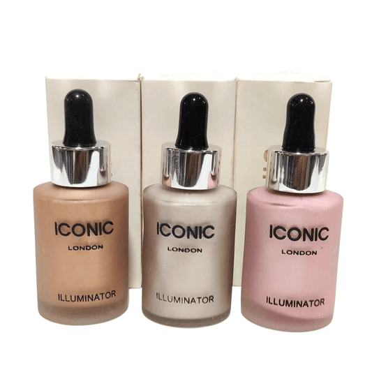 three-set-closeup-view highlighting textures and shimmer of all 3 highlighters