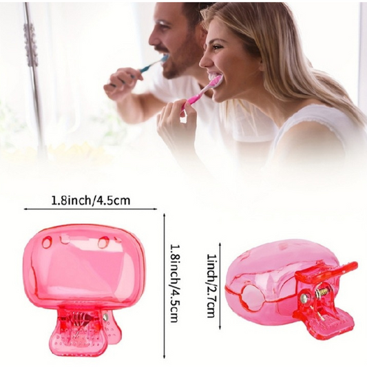 Toothbrush cover displayed with size measurements
