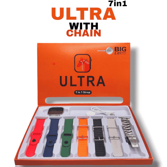 Display box showing all strap colors and watch