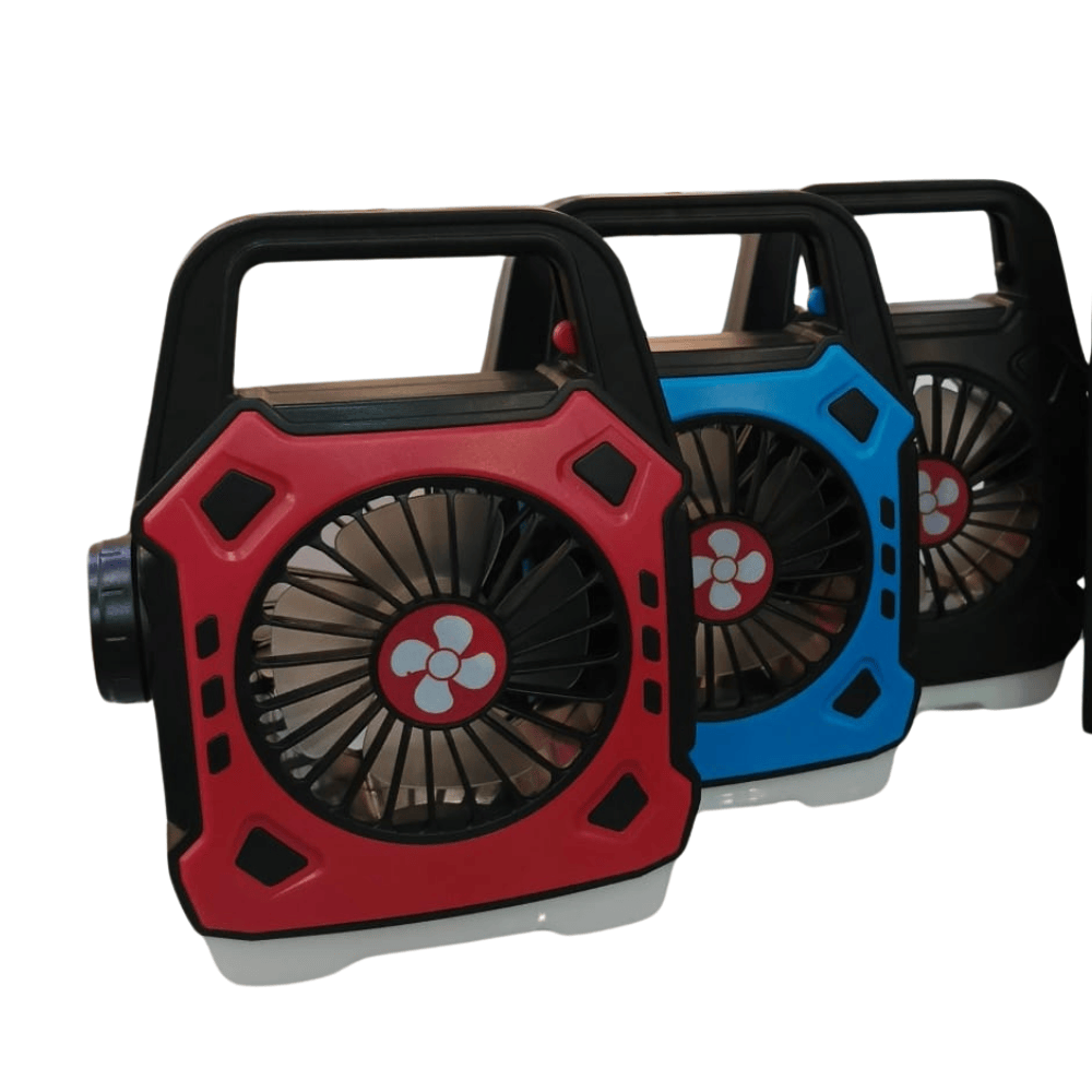 usb-fan-three-colors showing all three color options of the rechargeable desk fan