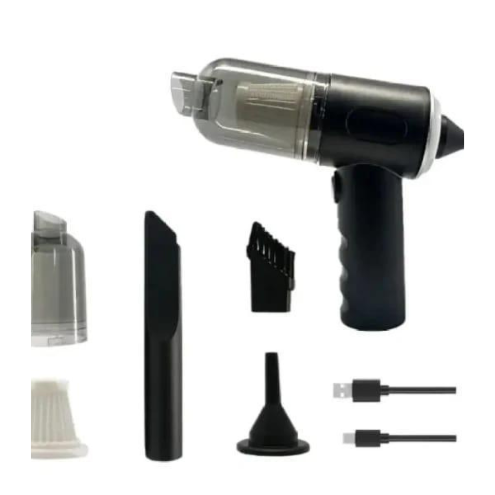 Open view displaying the internal parts of the vacuum cleaner