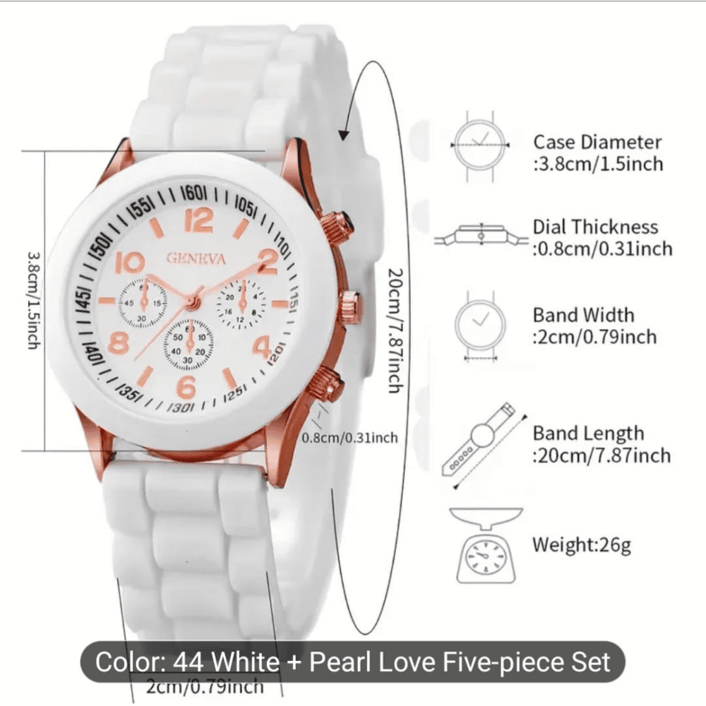 White lovers watch with parameter display