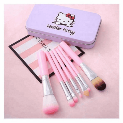 with-box-pack of Hello Kitty 7 Pcs Brush Set in its retail packaging